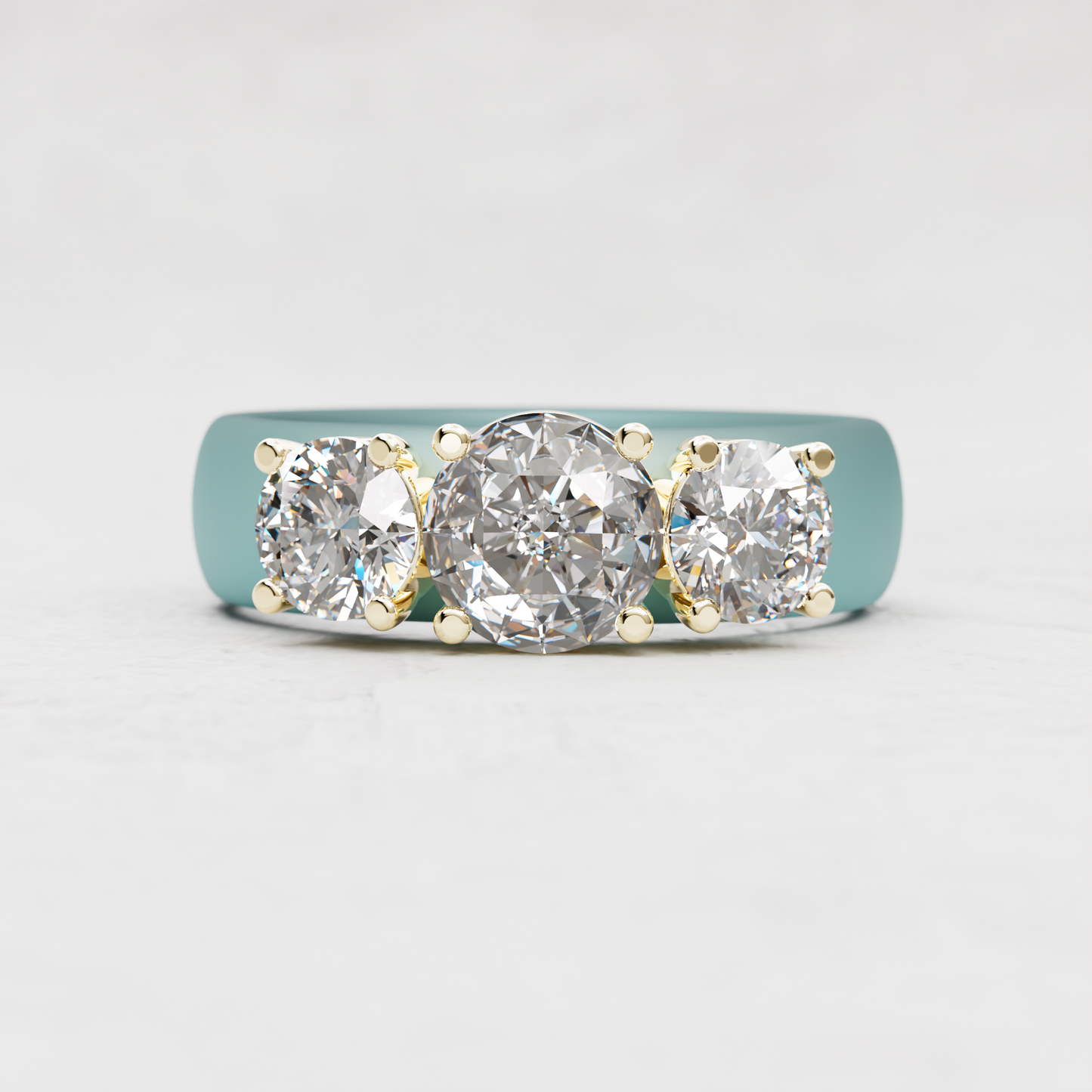 3 Stone Moissanite Ring | 2 Carat TW