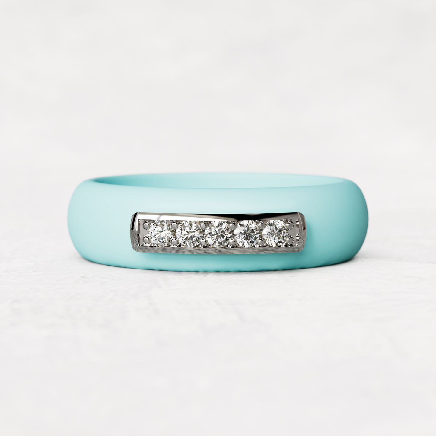 Pavé Moissanite Ring | 5 Stone