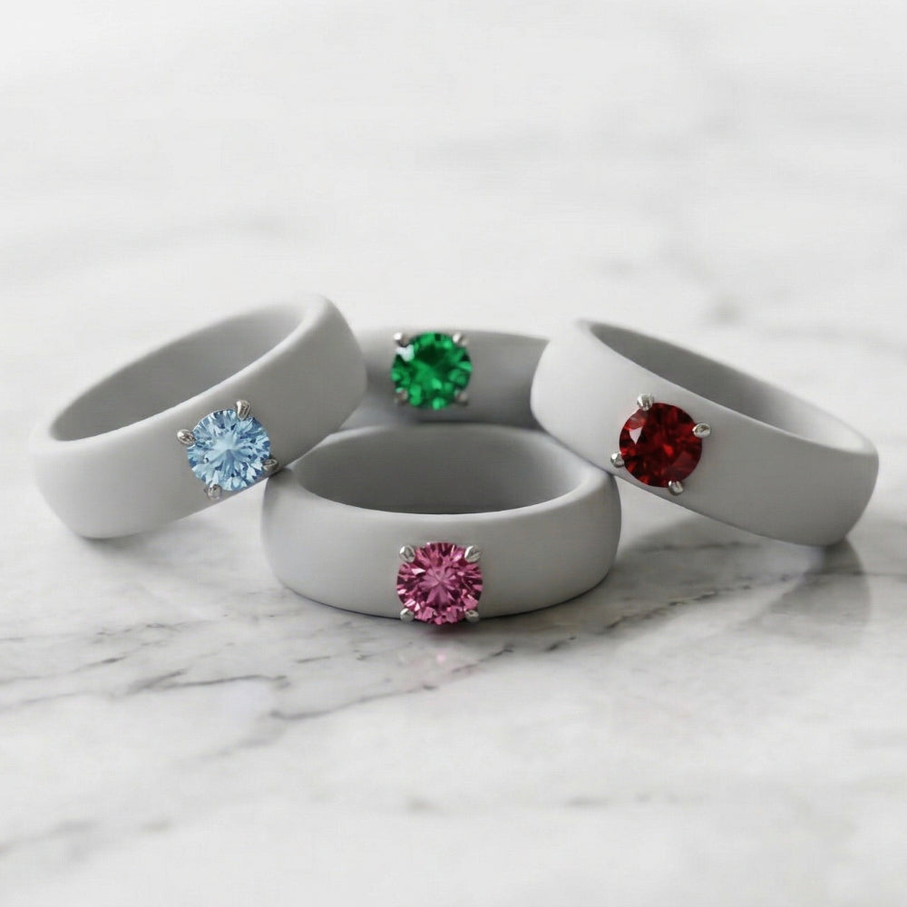 March Birthstone Silicone Ring | .25 Carat