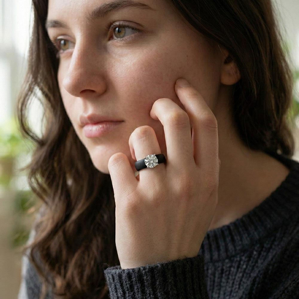 Round Diamond Silicone Ring | 1 Carat