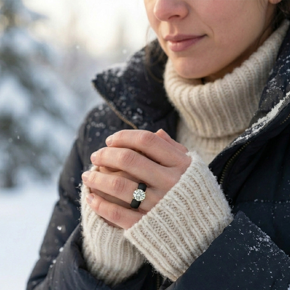 Round Diamond Silicone Ring | 1 Carat