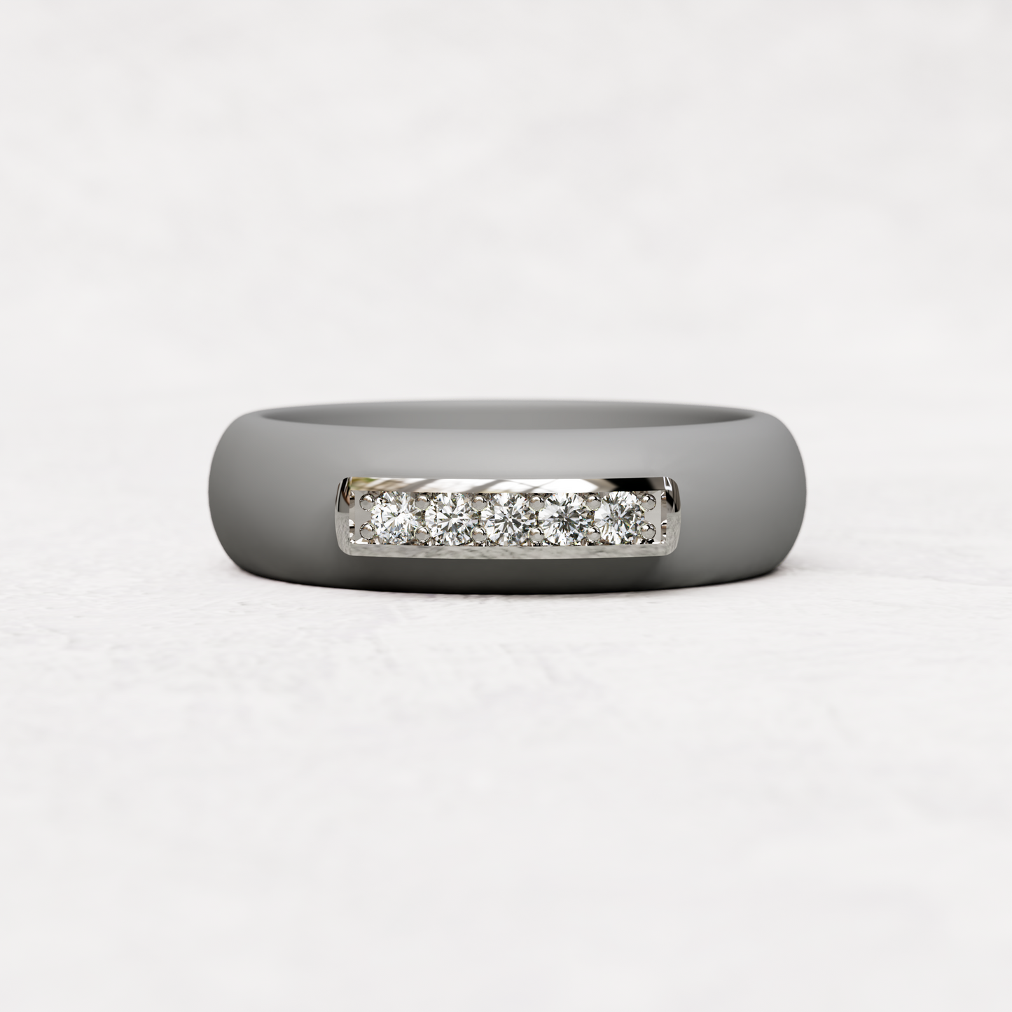 Pavé Moissanite Ring | 5 Stone