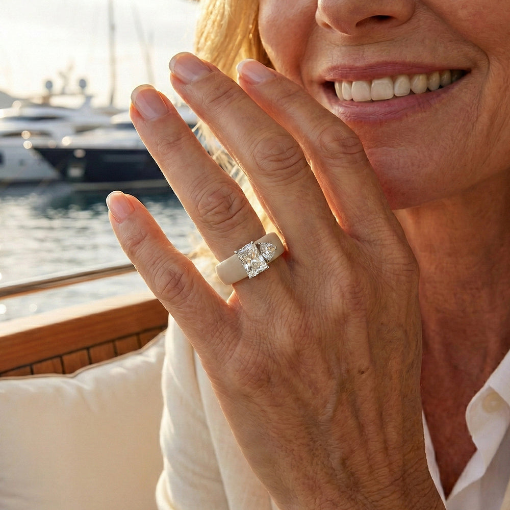 Toi Et Moi Diamond Silicone Ring | .45 Carat TW