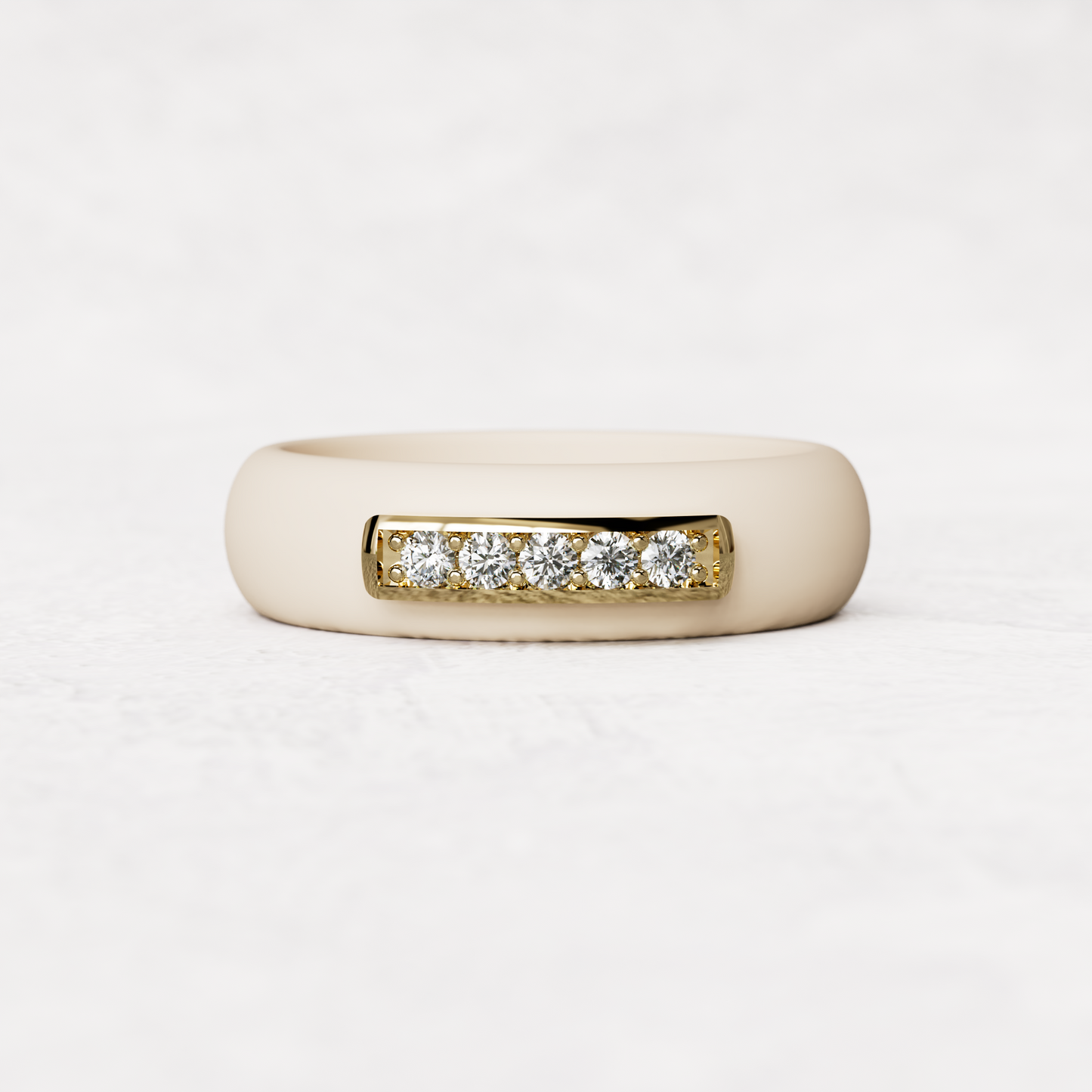 Pavé Moissanite Ring | 5 Stone