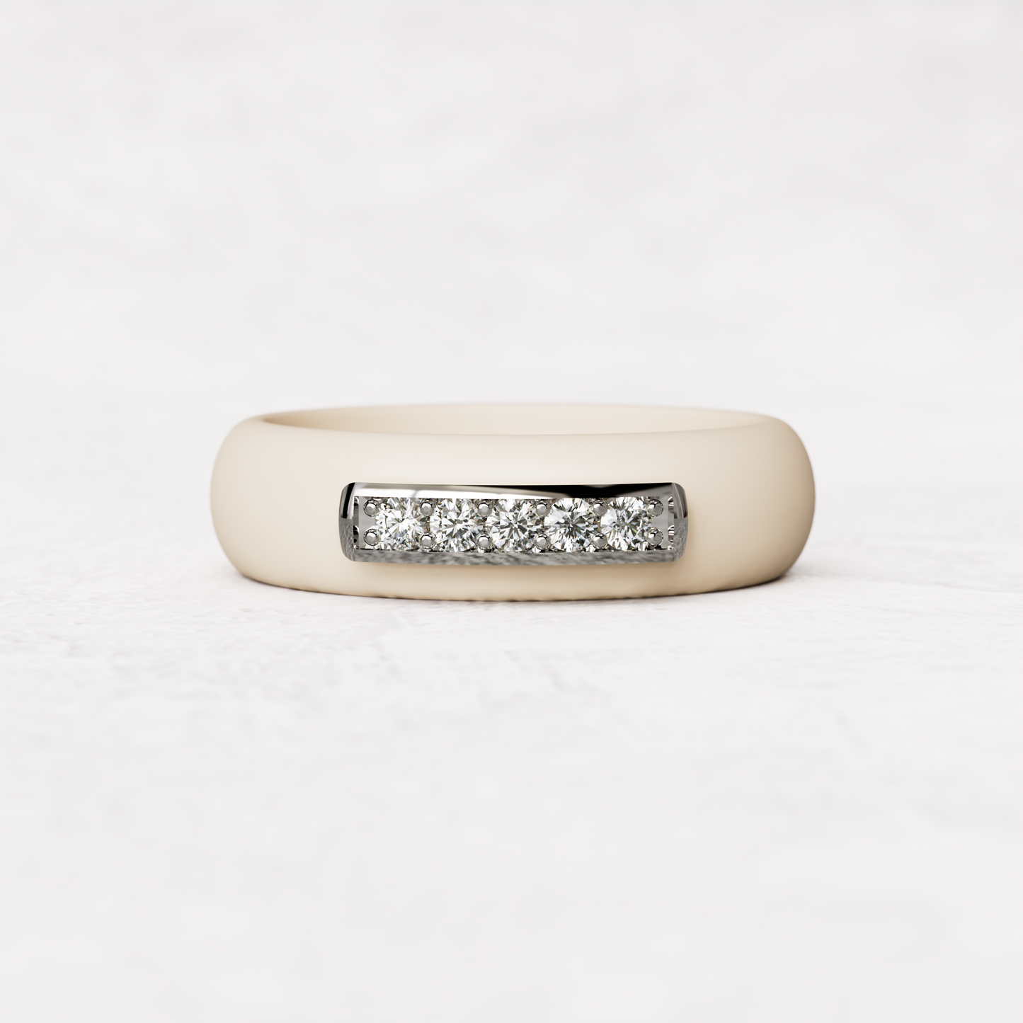 Pavé Moissanite Ring | 5 Stone