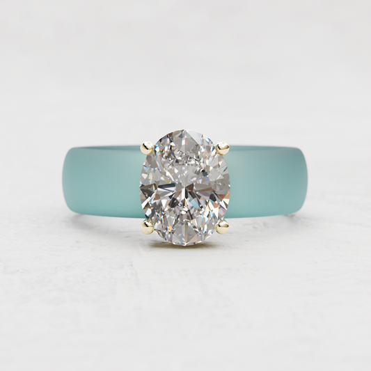 Oval Moissanite Silicone Ring | 2 Carat