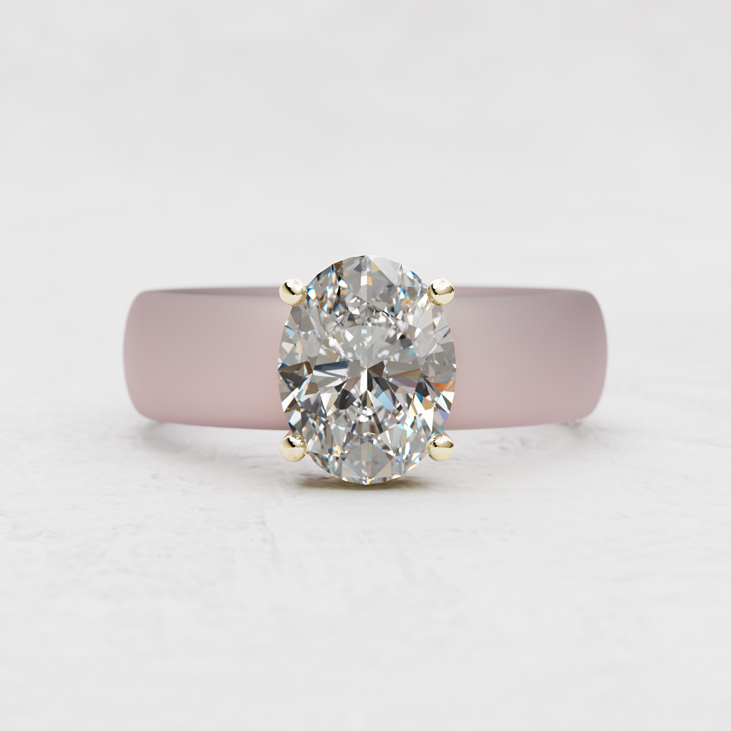 Oval Moissanite Silicone Ring | 2 Carat