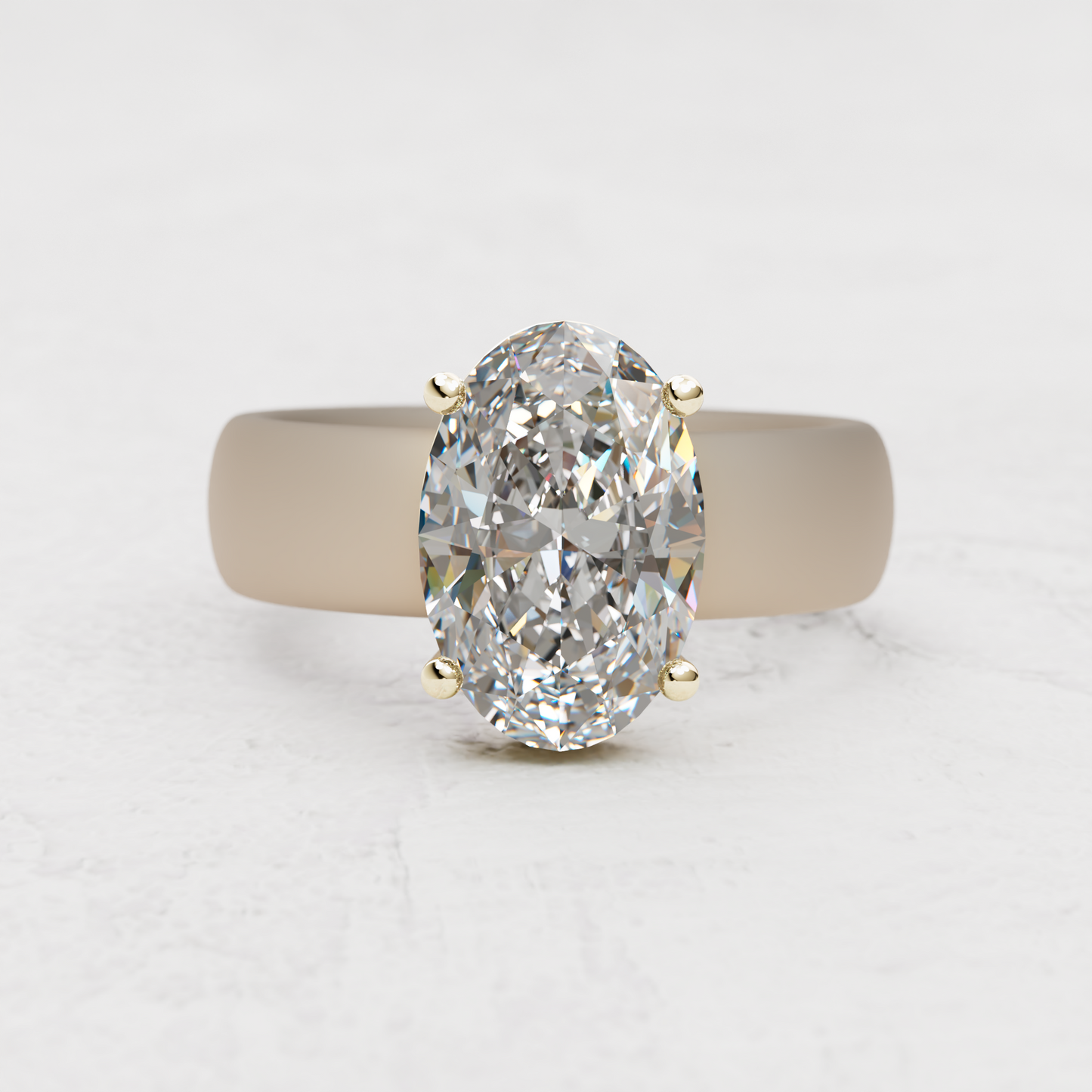 Oval Moissanite Silicone Ring | 4.5 Carat