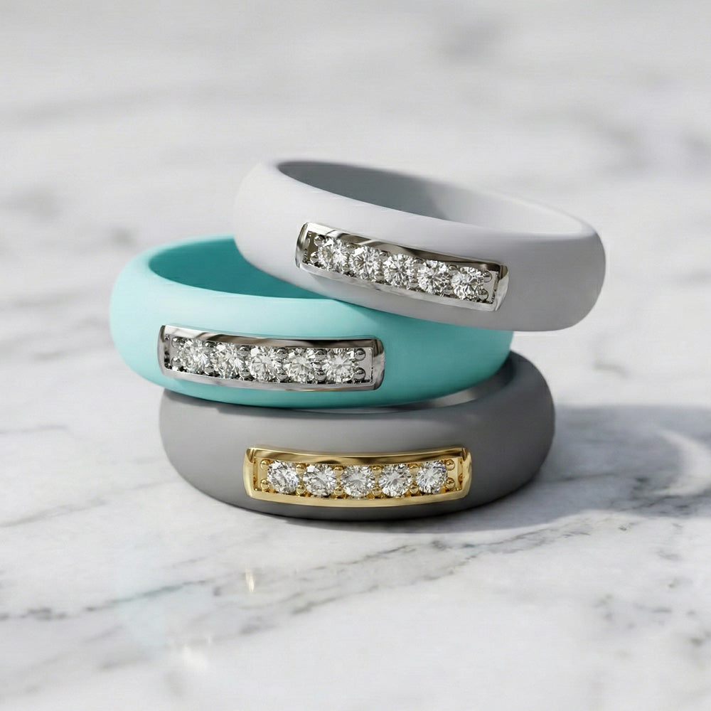 Pavé Moissanite Ring | 5 Stone