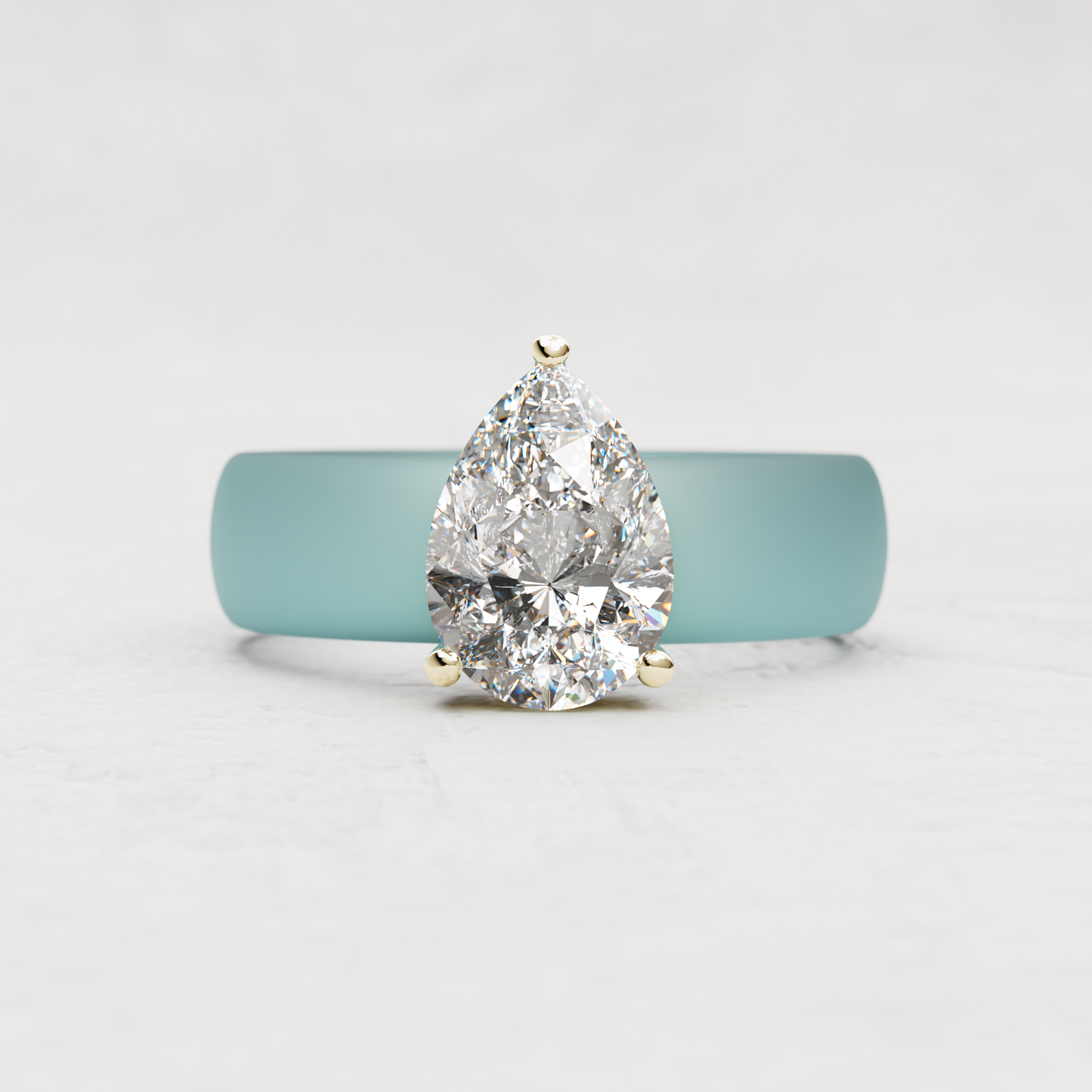 Pear Moissanite Silicone Ring | 2 Carat
