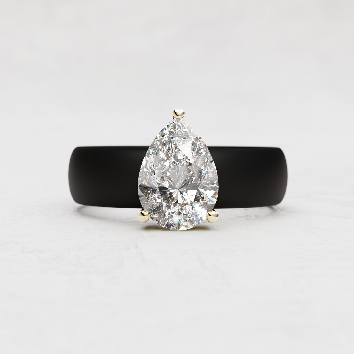 Pear Moissanite Silicone Ring | 2 Carat