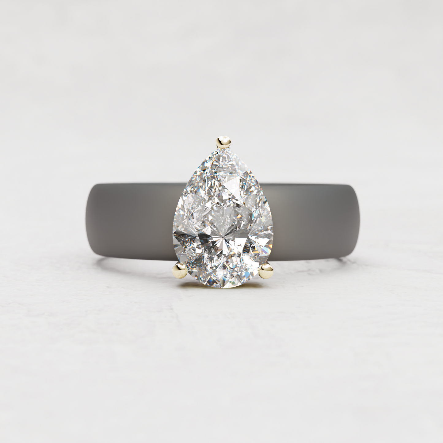 Pear Moissanite Silicone Ring | 2 Carat