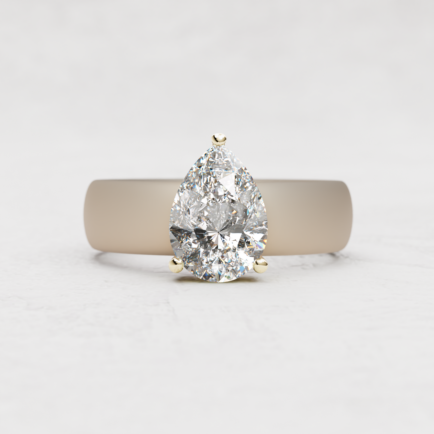 Pear Moissanite Silicone Ring | 2 Carat