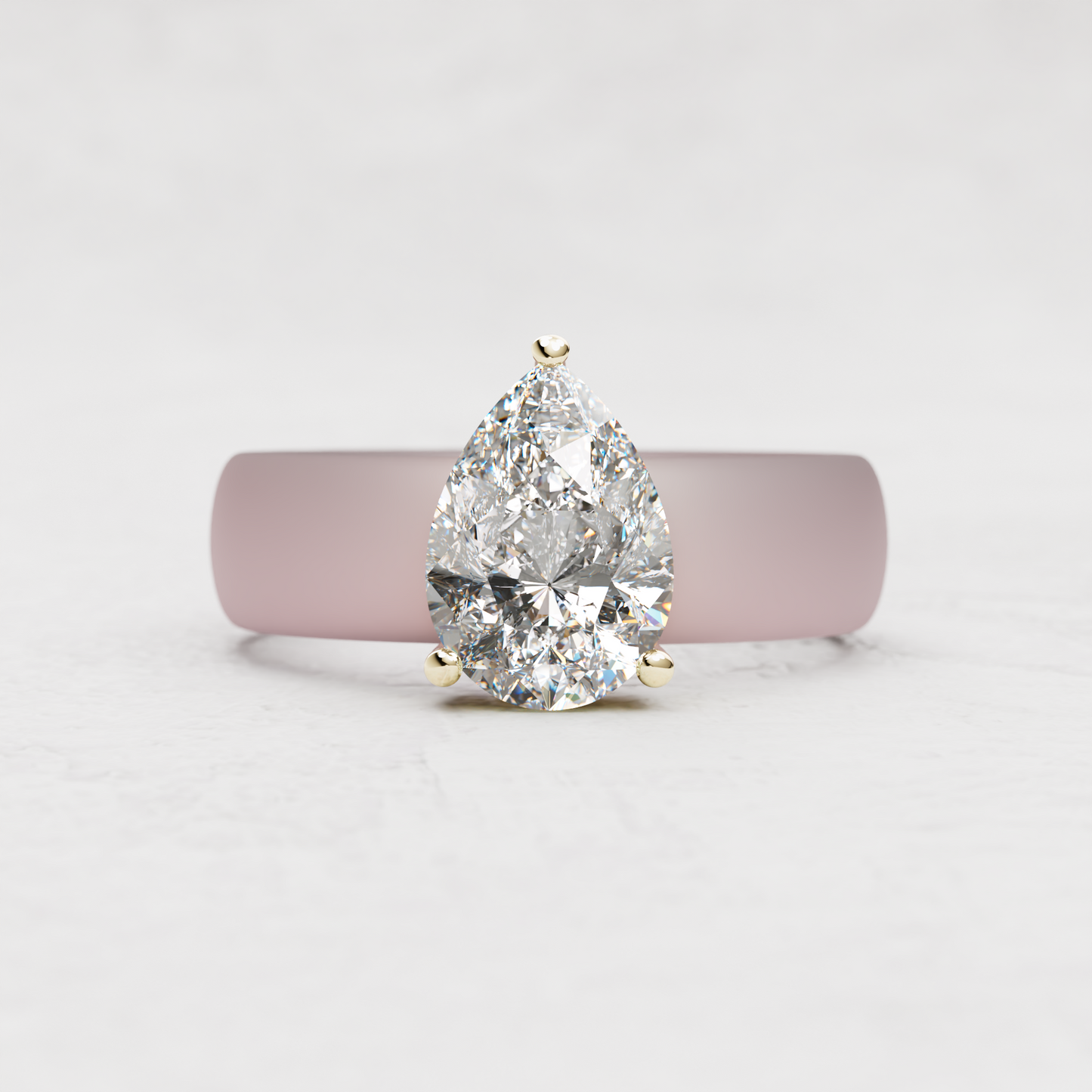 Pear Moissanite Silicone Ring | 2 Carat