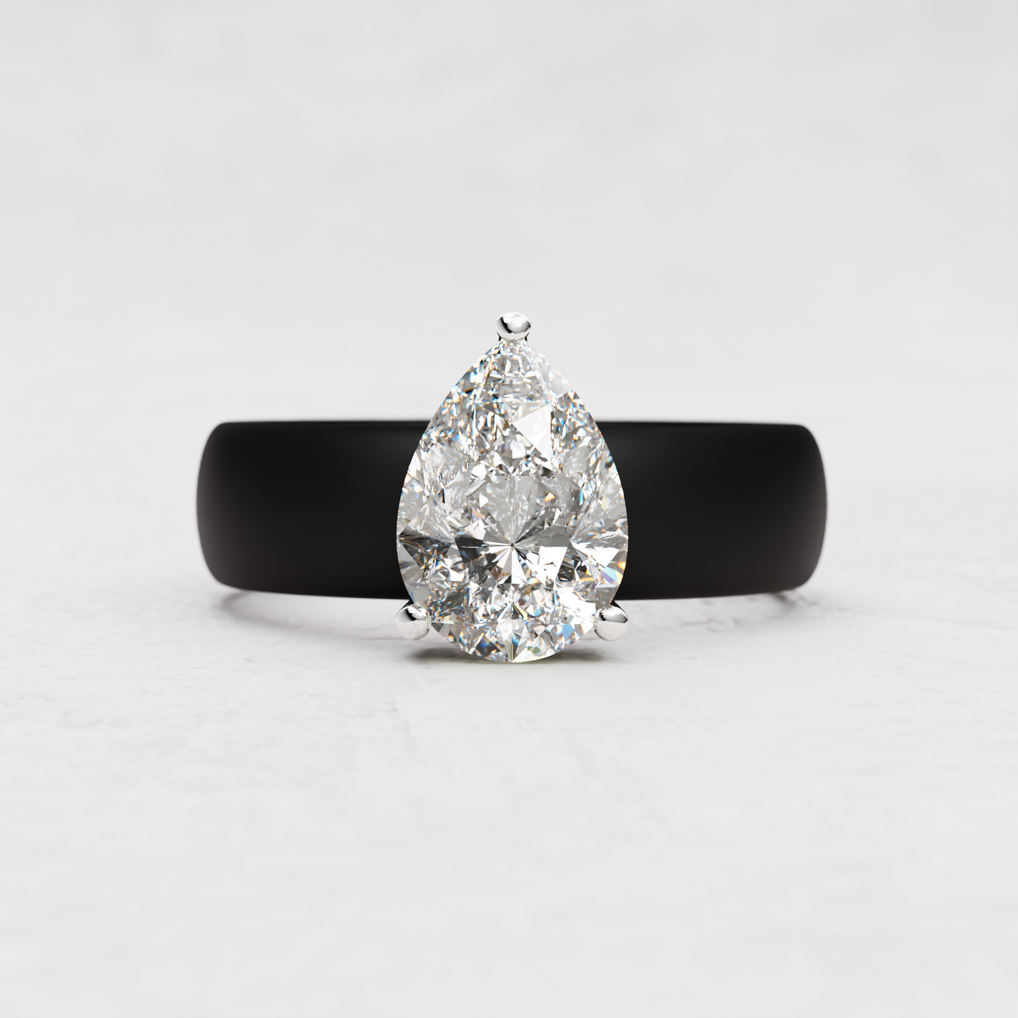 Pear Moissanite Silicone Ring | 2 Carat
