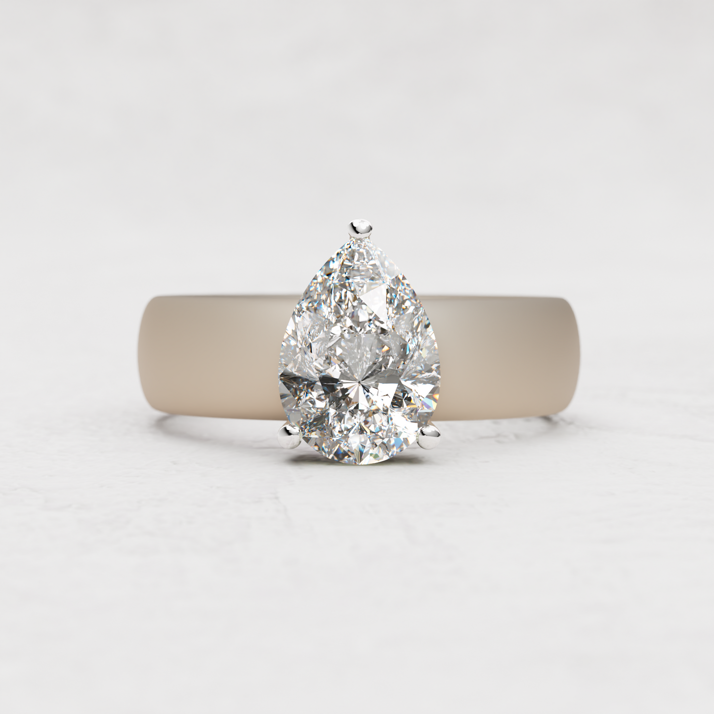 Pear Moissanite Silicone Ring | 2 Carat