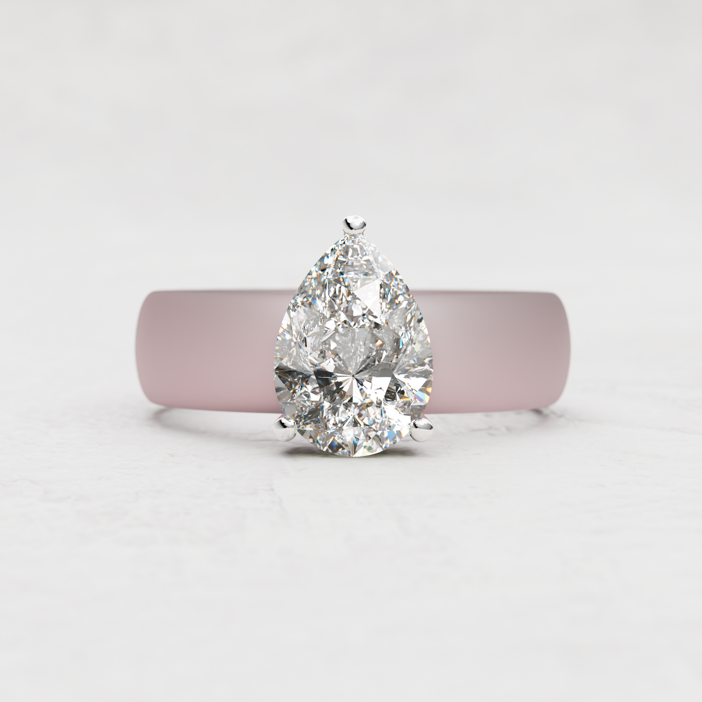 Pear Moissanite Silicone Ring | 2 Carat