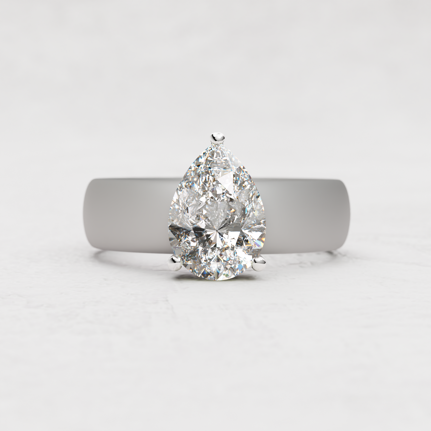 Pear Moissanite Silicone Ring | 2 Carat