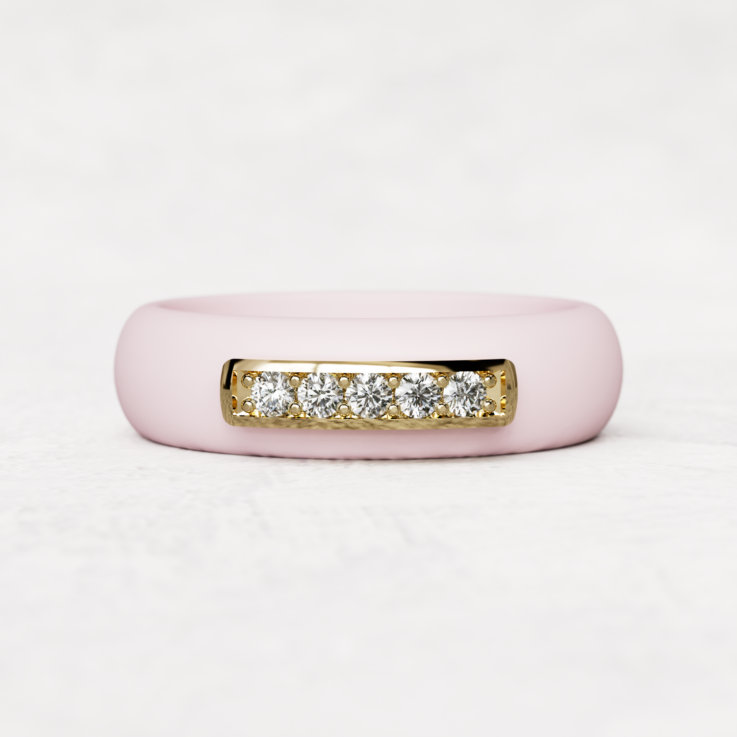 Pavé Moissanite Ring | 5 Stone