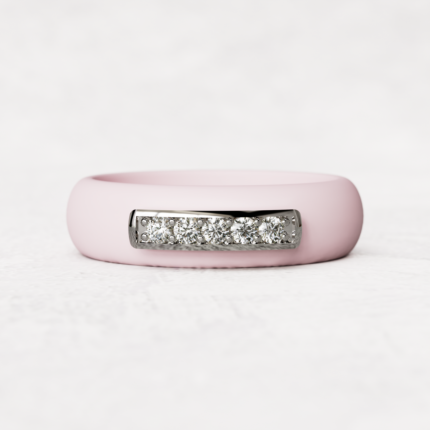 Pavé Moissanite Ring | 5 Stone
