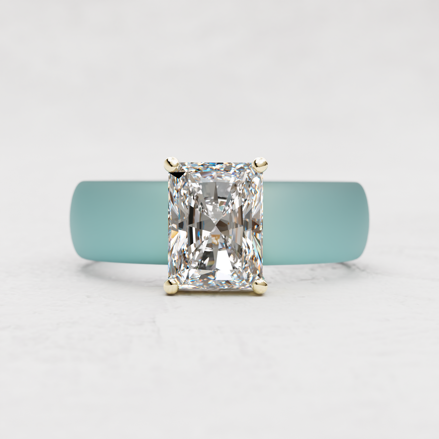 Radiant Moissanite Silicone Ring | 2 Carat