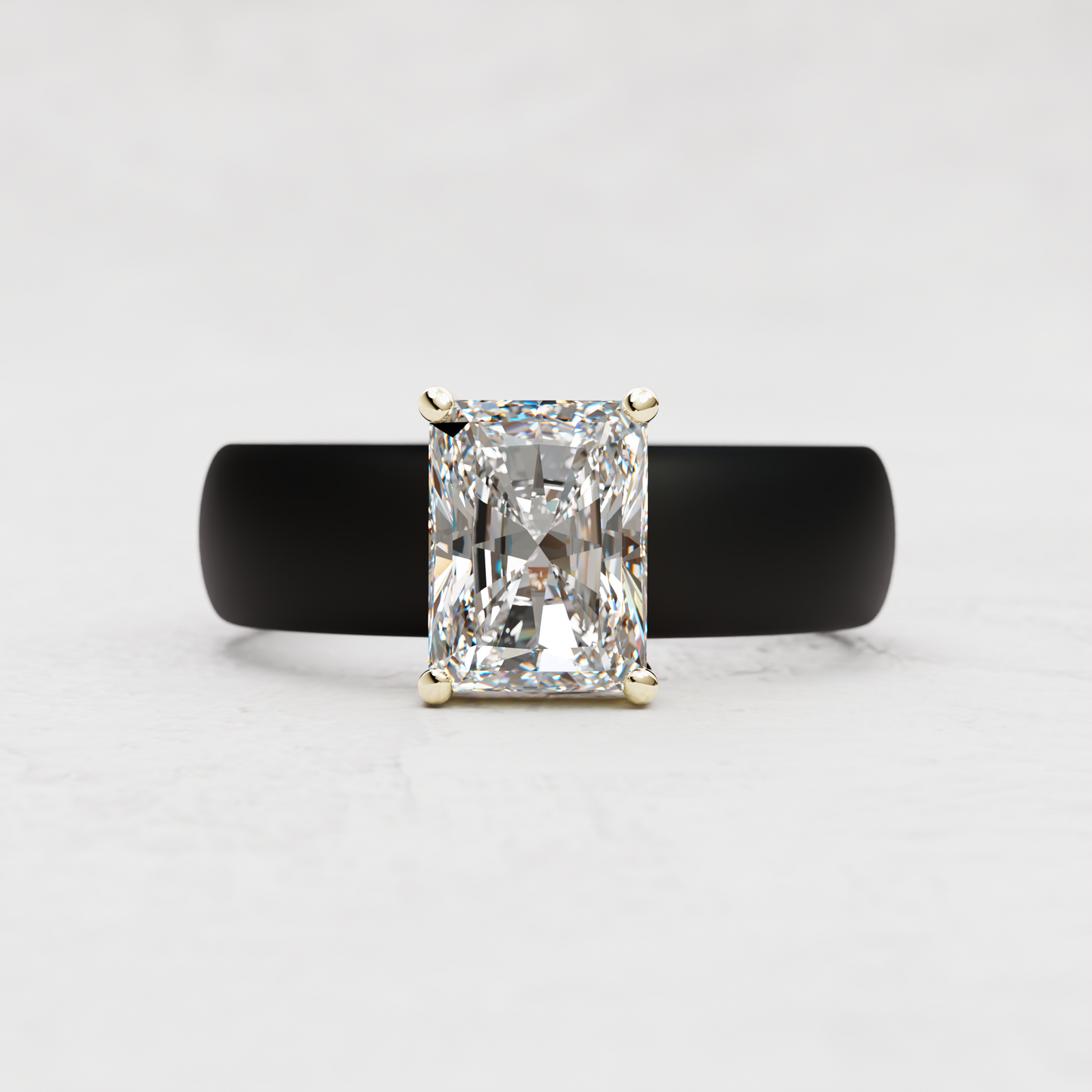 Radiant Moissanite Silicone Ring | 2 Carat