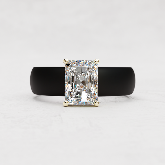 Radiant Moissanite Silicone Ring | 2 Carat