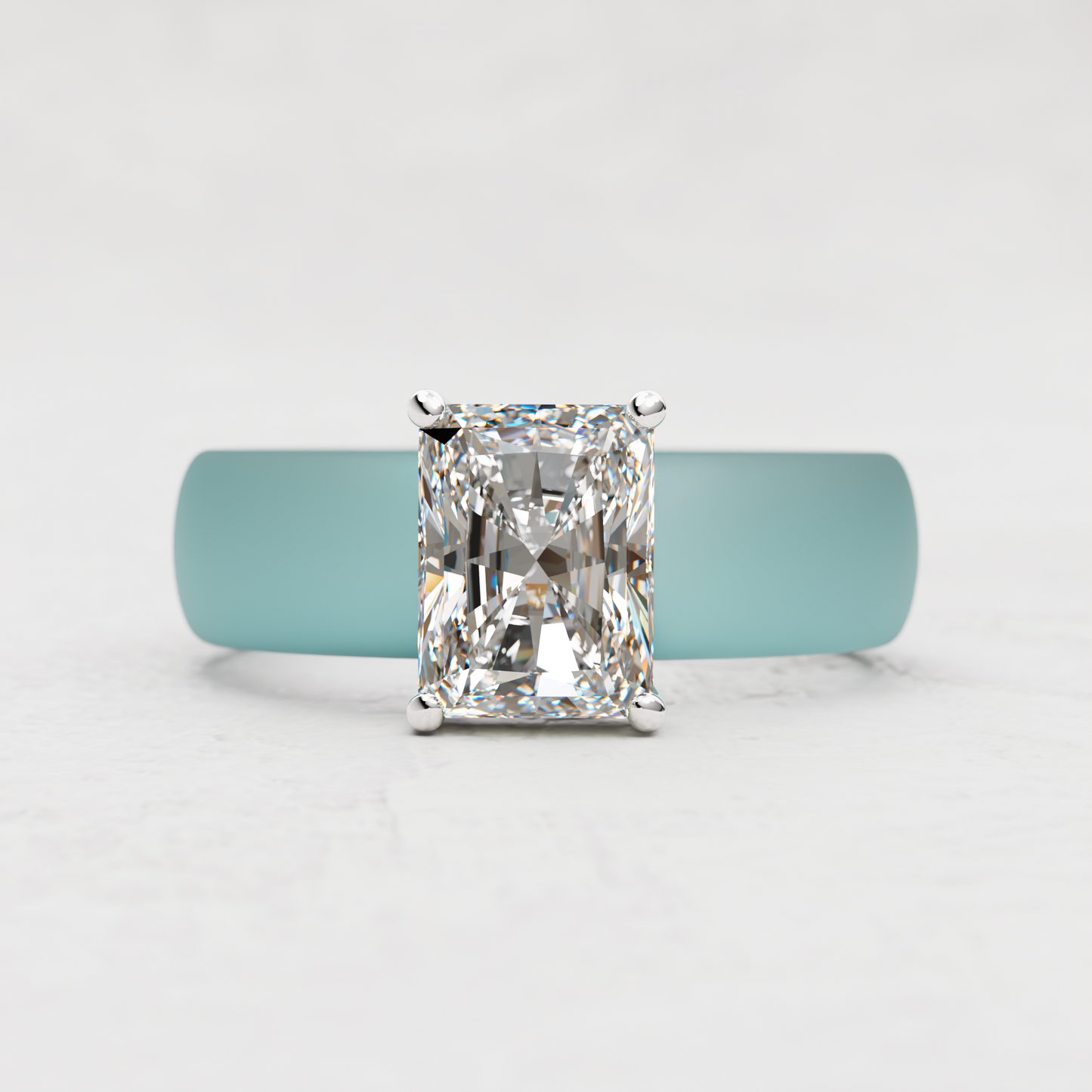 Radiant Moissanite Silicone Ring | 2 Carat