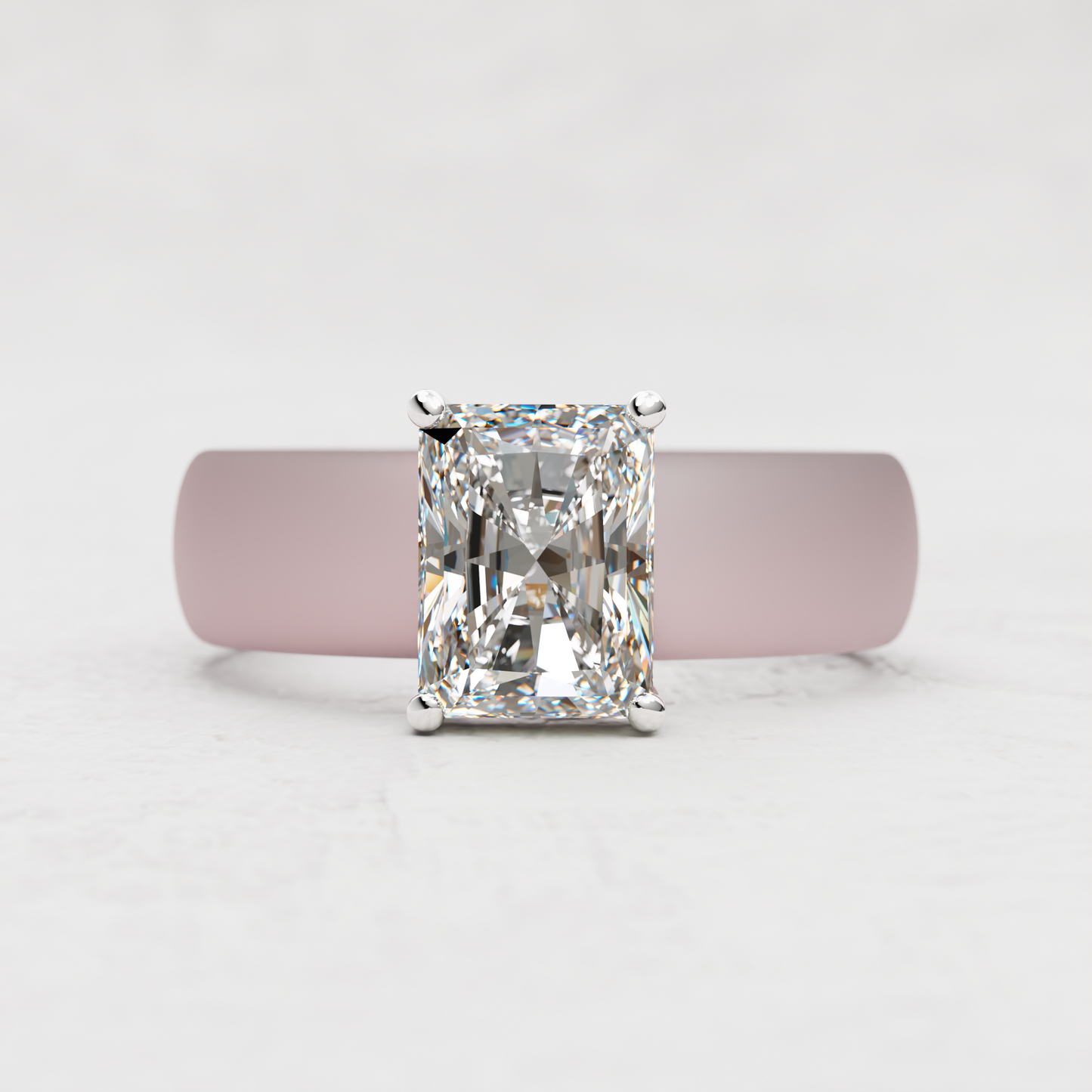 Radiant Moissanite Silicone Ring | 2 Carat