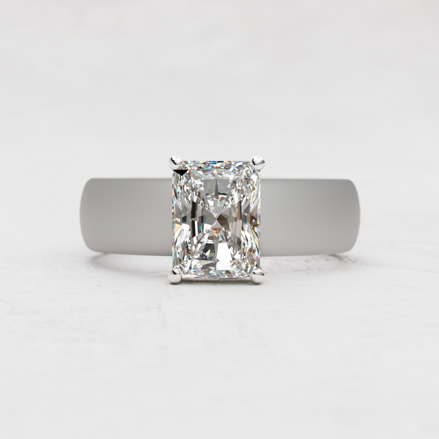 Radiant Moissanite Silicone Ring | 2 Carat