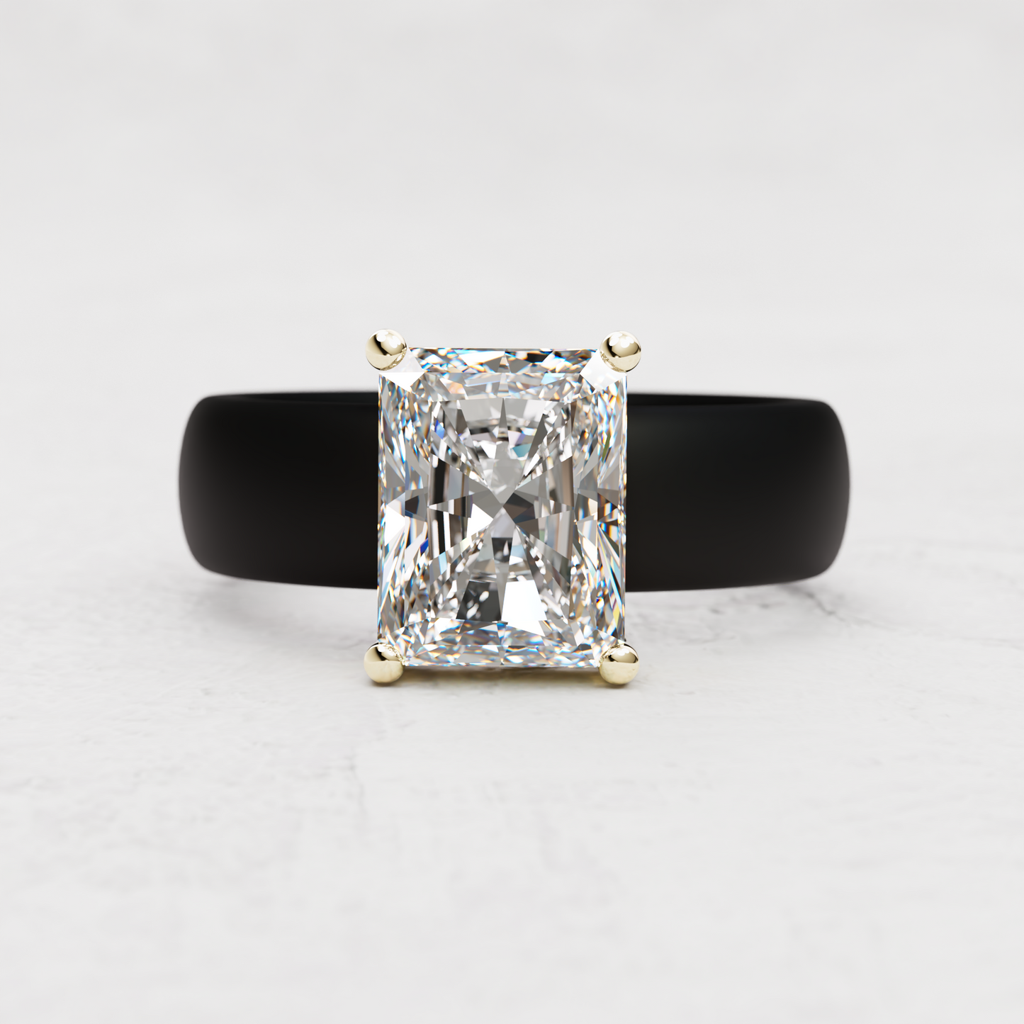 Radiant Moissanite Silicone Ring | 3 Carat