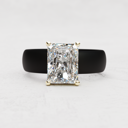 Radiant Moissanite Silicone Ring | 3 Carat