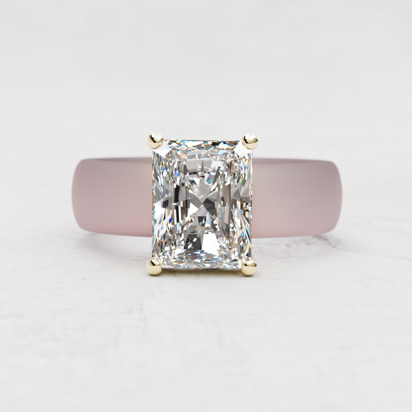Radiant Moissanite Silicone Ring | 3 Carat