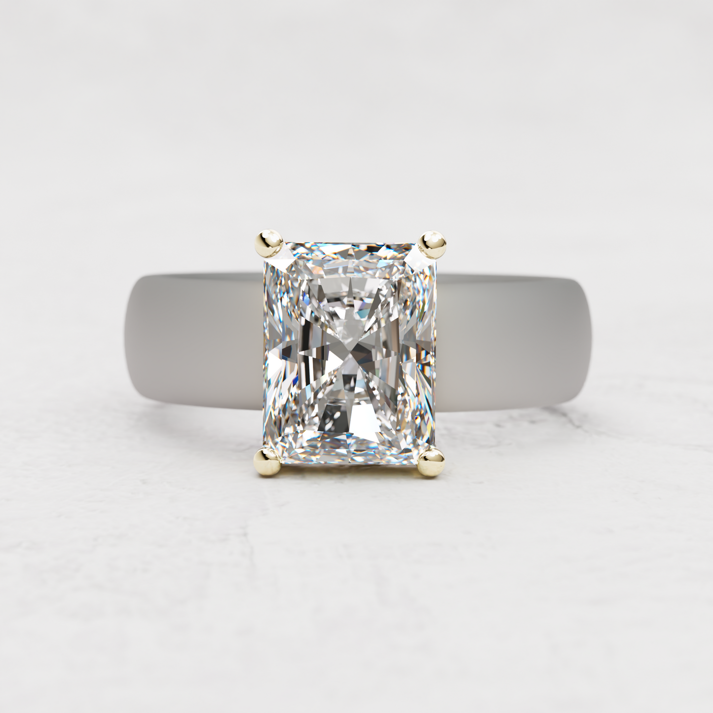 Radiant Moissanite Silicone Ring | 3 Carat