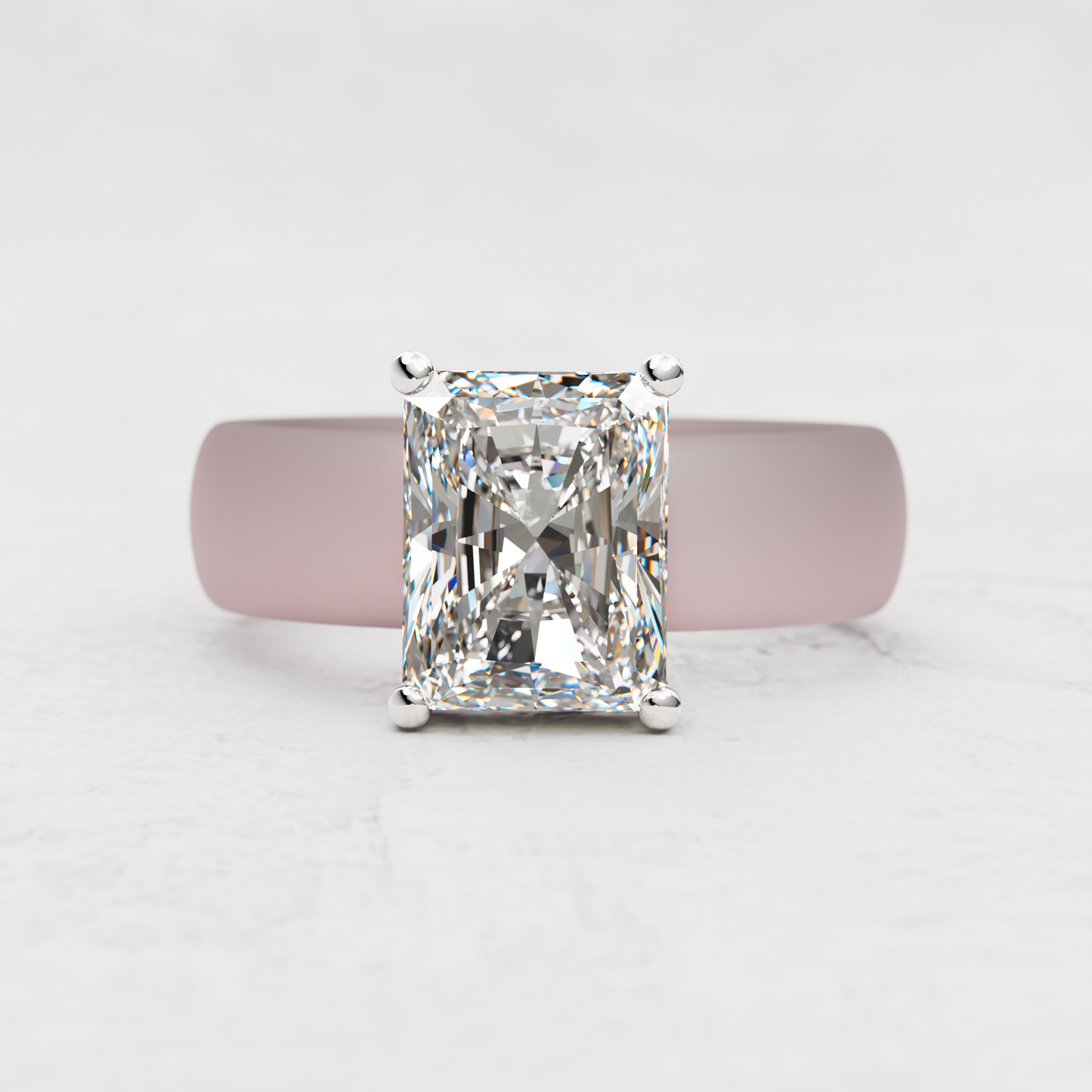 Radiant Moissanite Silicone Ring | 3 Carat