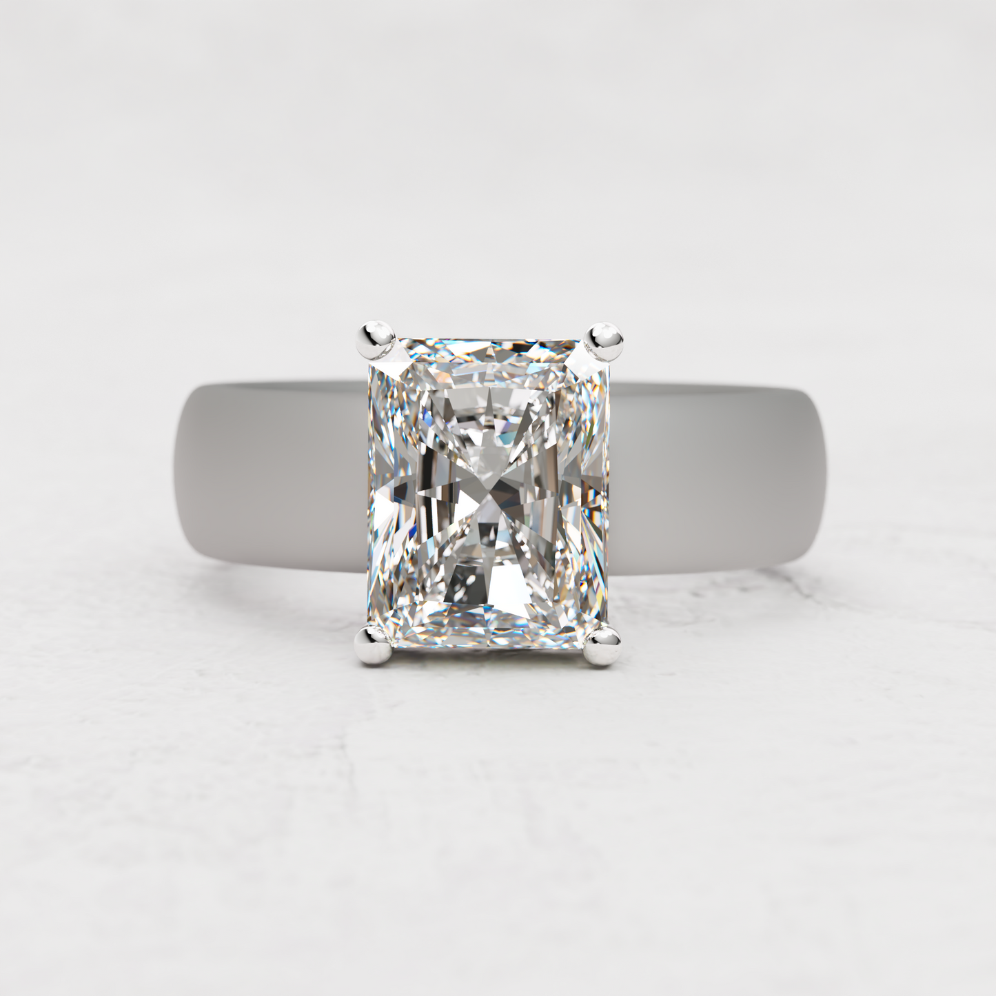 Radiant Moissanite Silicone Ring | 3 Carat