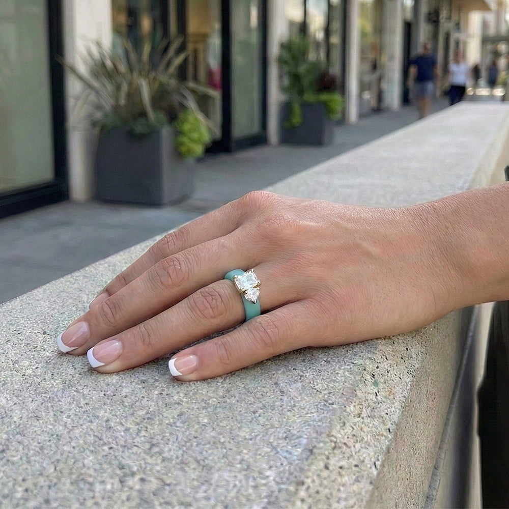 Toi Et Moi Diamond Silicone Ring | .45 Carat TW