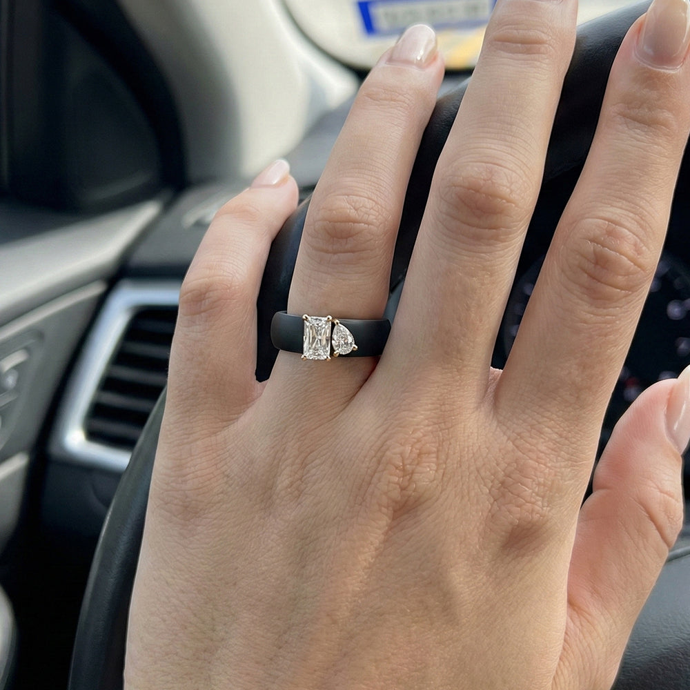 Toi Et Moi Diamond Silicone Ring | .45 Carat TW