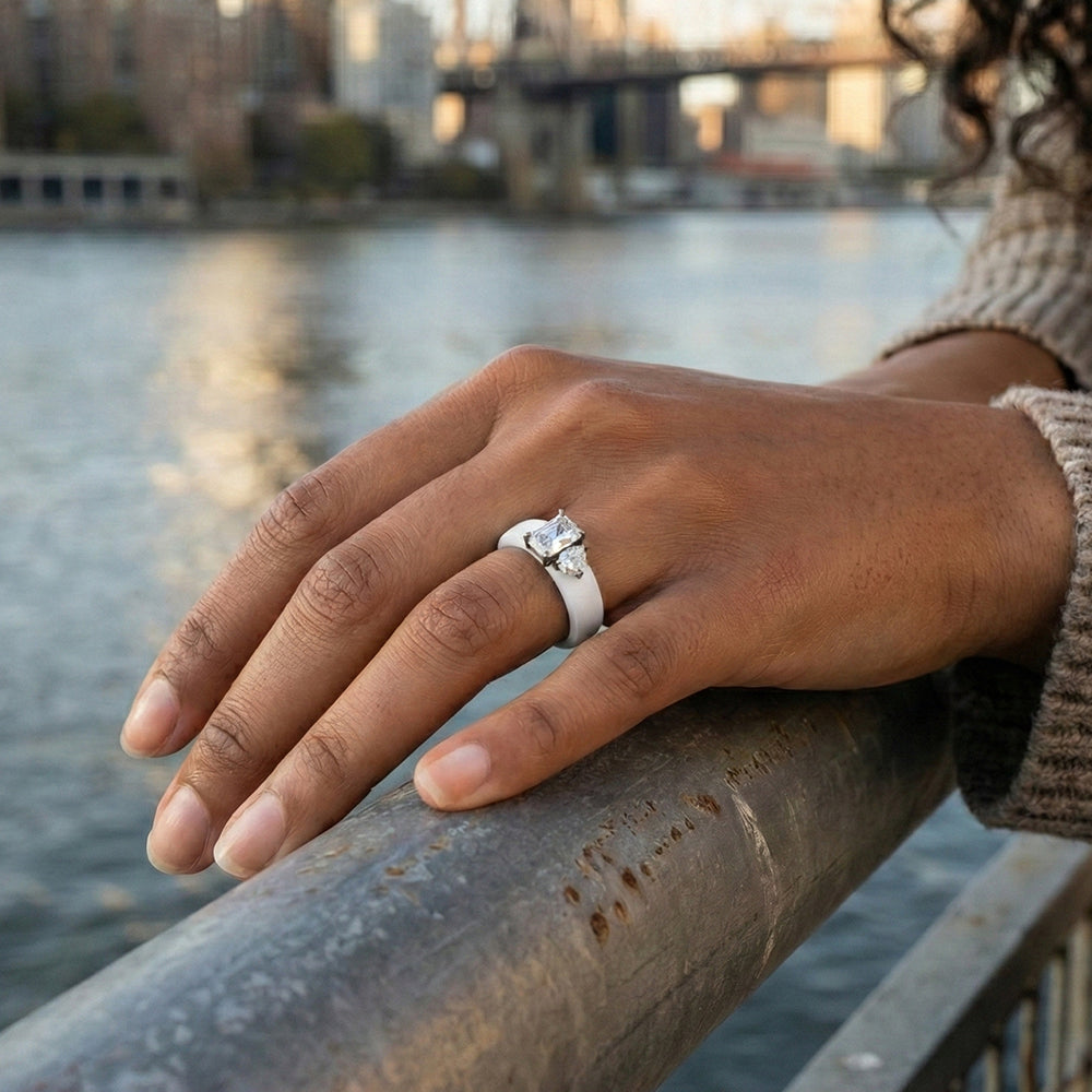 Toi Et Moi Diamond Silicone Ring | .45 Carat TW