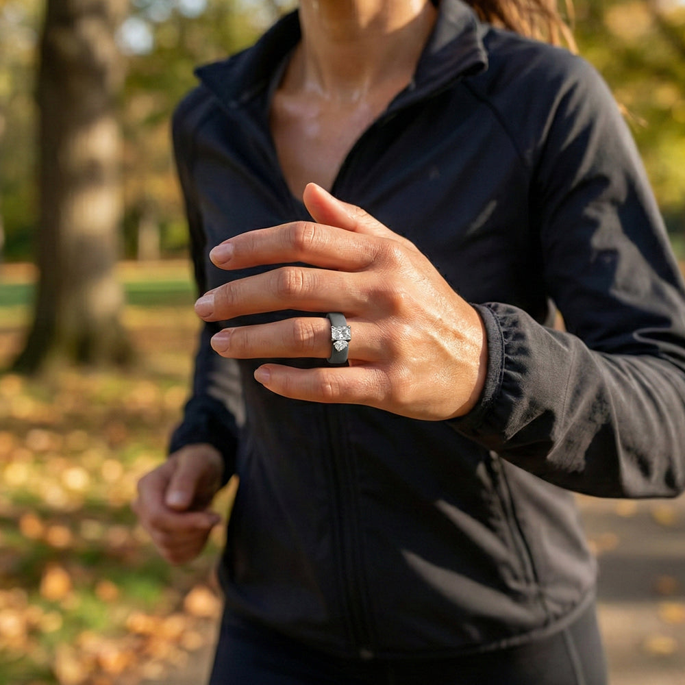 Toi Et Moi Diamond Silicone Ring | .45 Carat TW