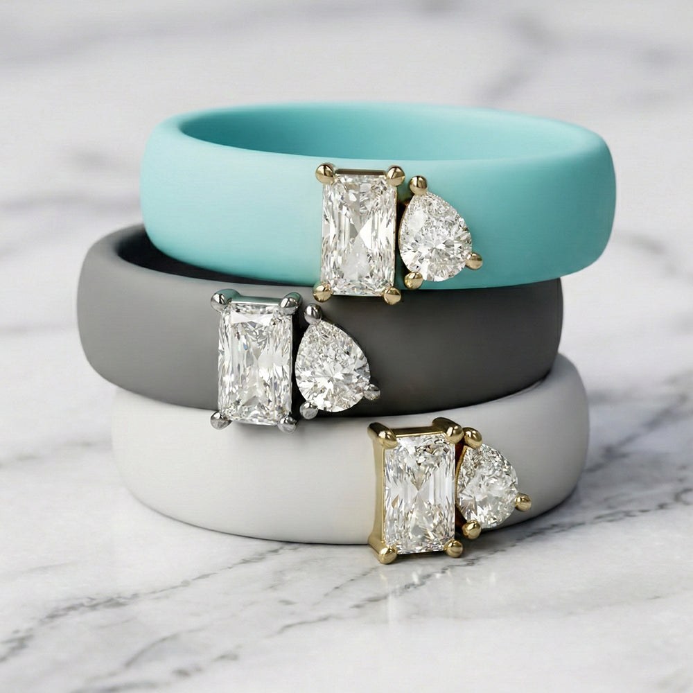 Toi Et Moi Diamond Silicone Ring | .45 Carat TW
