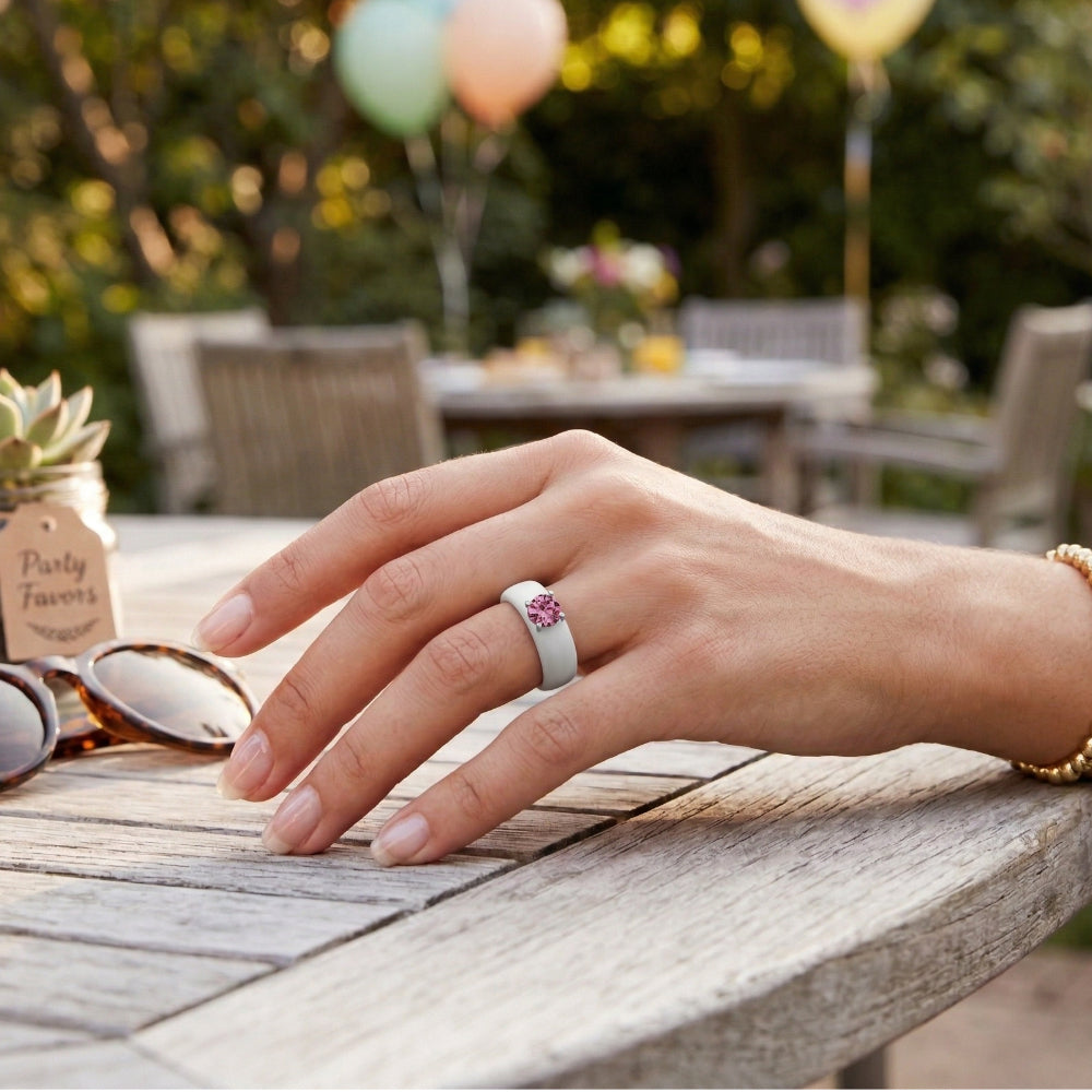 March Birthstone Silicone Ring | .25 Carat