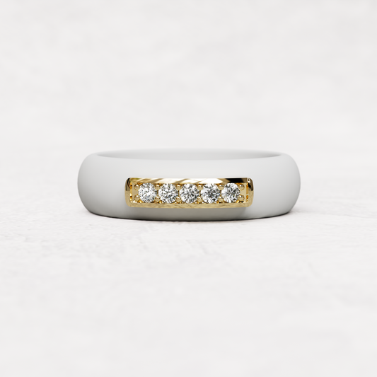 Pavé Diamond Ring | 5 Stone
