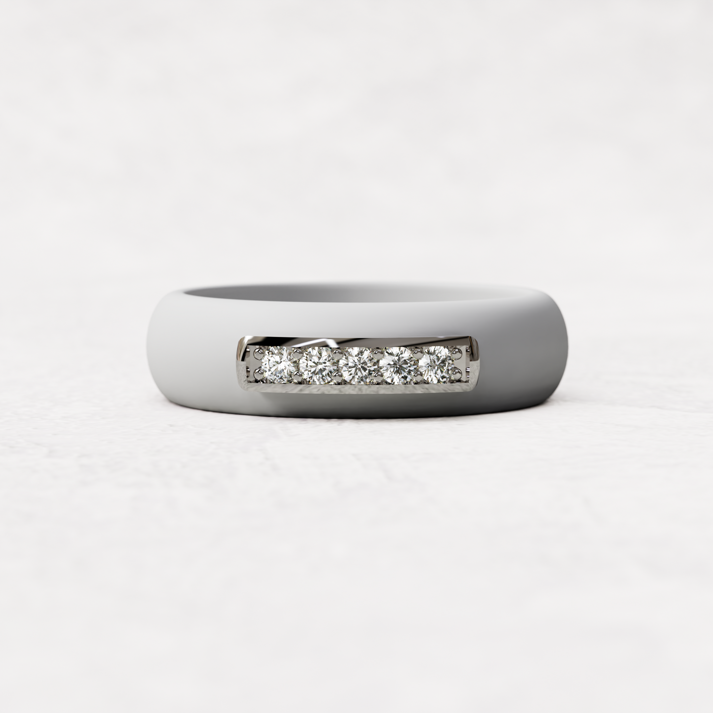 Pavé Moissanite Ring | 5 Stone